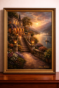 Villa au coucher du soleil