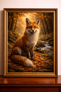 Fox in autumn forest light