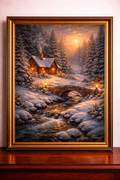 Idyllique vignoble toscan sur toile