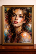Portrait of a woman in vibrant color