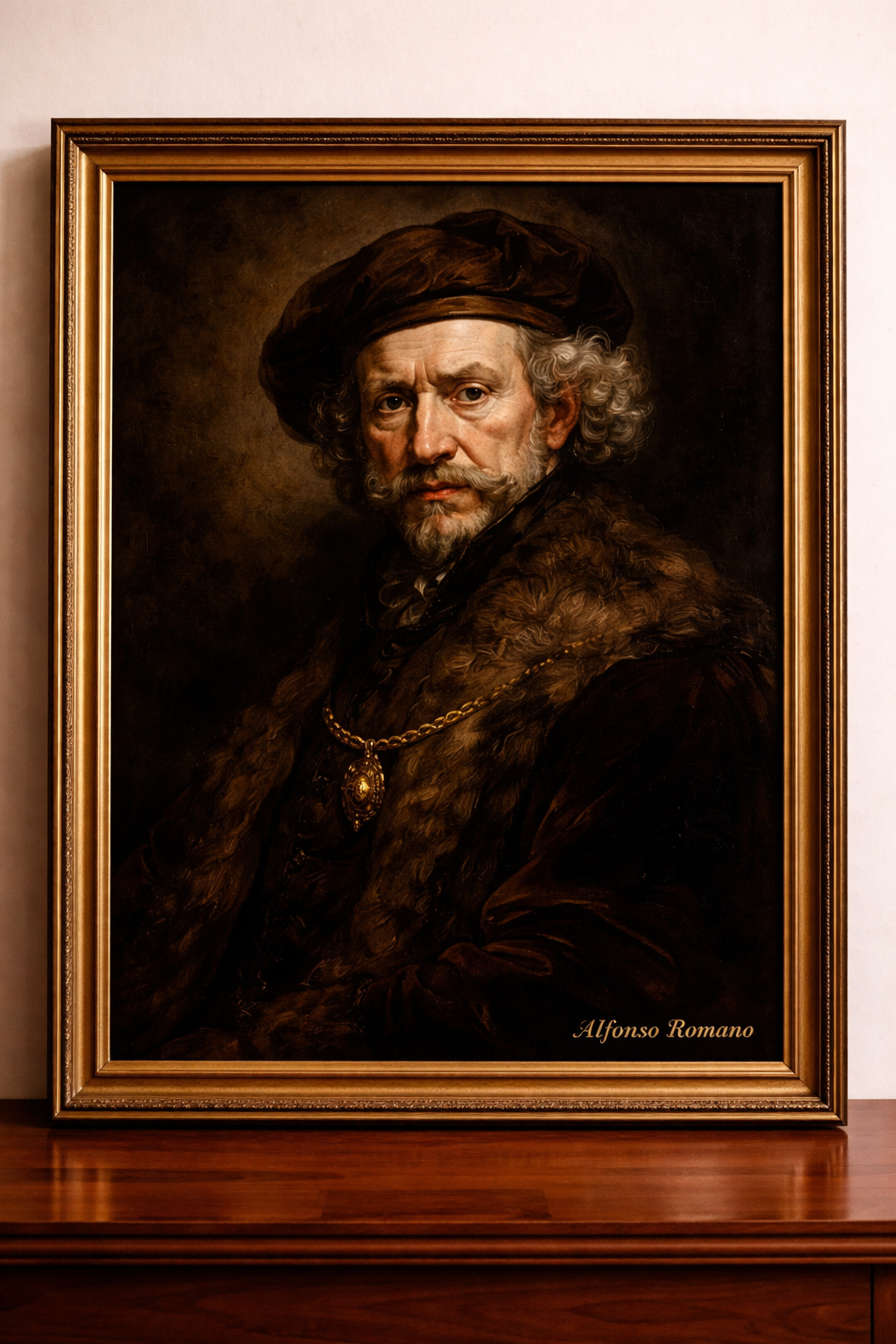 Portrait d'un homme âgé en clair-obscur