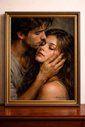 Intimate embrace in soft light